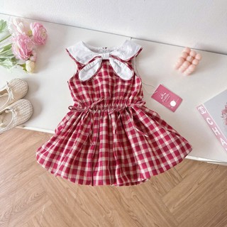 [8-26kg] Váy Hè Bé Gái Dáng Bí Chất Thô Cotton Tai Thỏ Cho Bé Mặc Đi Học, Đi Chơi,....