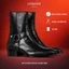 Giày nam Harness Boots Lemans HB01.2 Da bò - Đế Gót cao su vân gỗ cao 5.5cm - BH 12T