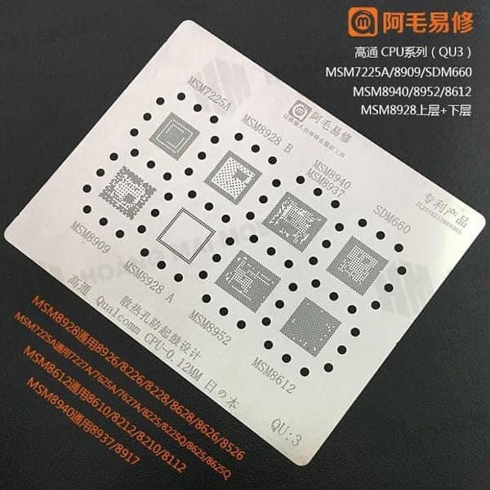 Vỉ tạo chân IC/CPU AMAOE QU3-QU8