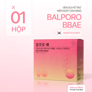 Hộp viên sủi Balporo BBae, nhập khẩu Hàn Quốc, hỗ trợ kiểm soát cân nặng, cải thiện vóc dáng