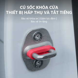 SEAMETAL 4 Miếng Lót Giảm Chấn Cửa Ô Tô Silicon Chống Rung Im Lặng Giảm Chấn Đệm Khóa