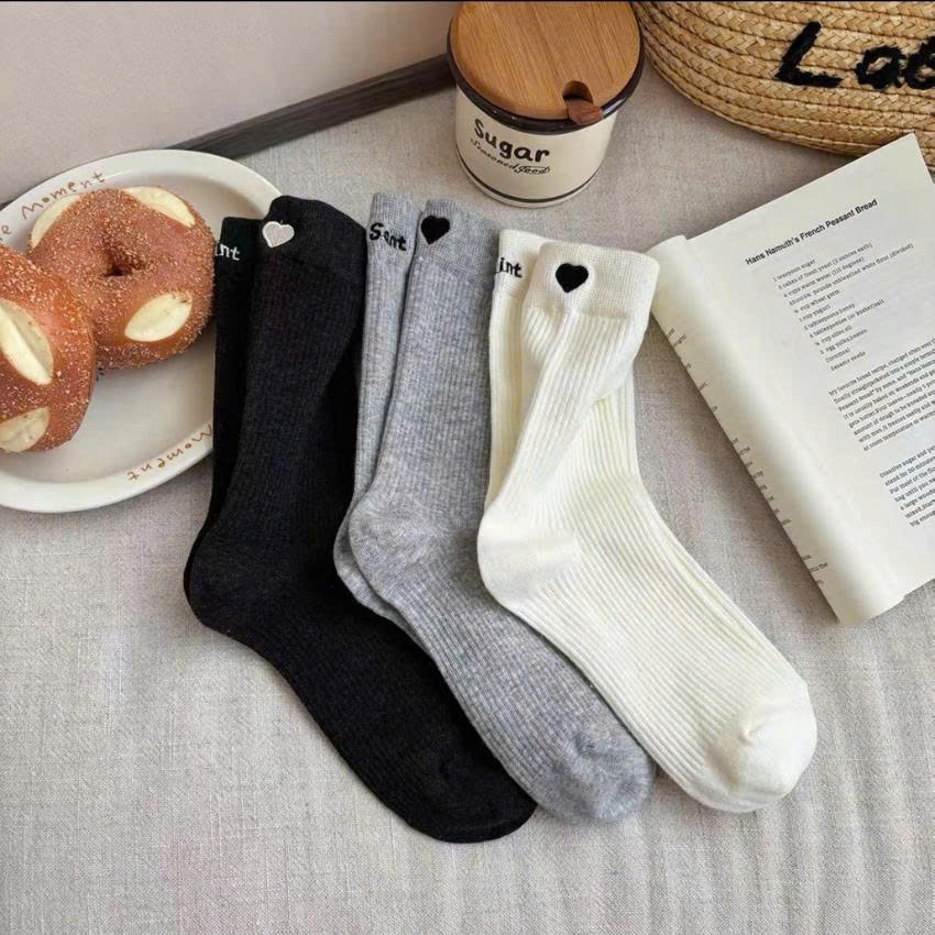Tất vớ nữ cổ cao style Hàn Quốc đơn giản, chất liệu mềm mịn thoáng khí - Ekiu Shop