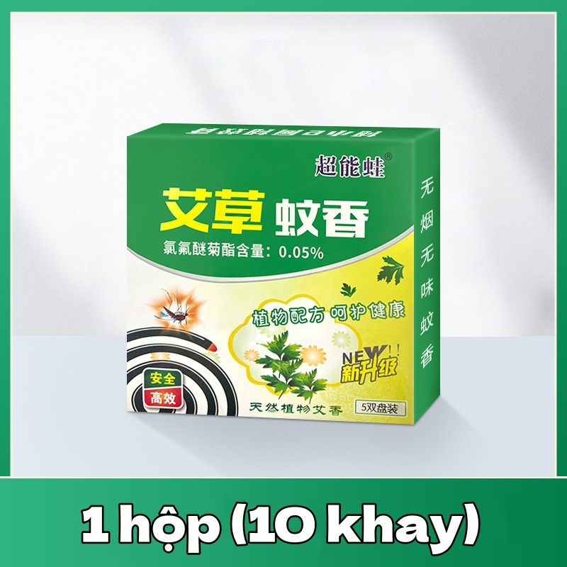 Combo Nhang Muỗi Ngải Cứu Thiên Nhiên - Mua 2 Tặng 1 - Hiệu Quả Gấp Đôi, Ít Khói - Đuổi Muỗi Hiệu Quả ,Chính Hãng