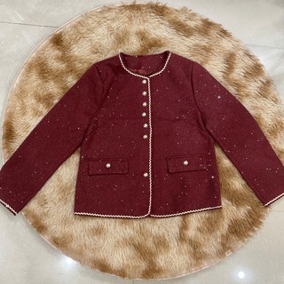 Áo Khoác Dạ Mùa Xuân Trung Niên Phong Cách Retro Sang Trọng AD65