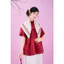 Set cách tân lụa Thanh Mai, chất liệu lụa dập nổi phối tay bồng BST Phong Hoa 2026 BY L'AMME