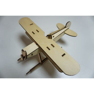 HDLaser Mô Hình Máy Bay Gỗ DIY Lắp Ghép 3D – Puzzle Gỗ Trang Trí Bàn Làm Việc HDF002(20x12x11cm)