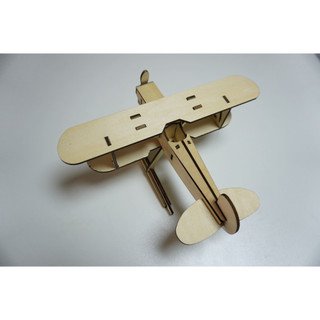 HDLaser Mô Hình Máy Bay Gỗ DIY Lắp Ghép 3D – Puzzle Gỗ Trang Trí Bàn Làm Việc HDF002(20x12x11cm)