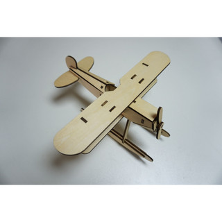 HDLaser Mô Hình Máy Bay Gỗ DIY Lắp Ghép 3D – Puzzle Gỗ Trang Trí Bàn Làm Việc HDF002(20x12x11cm)