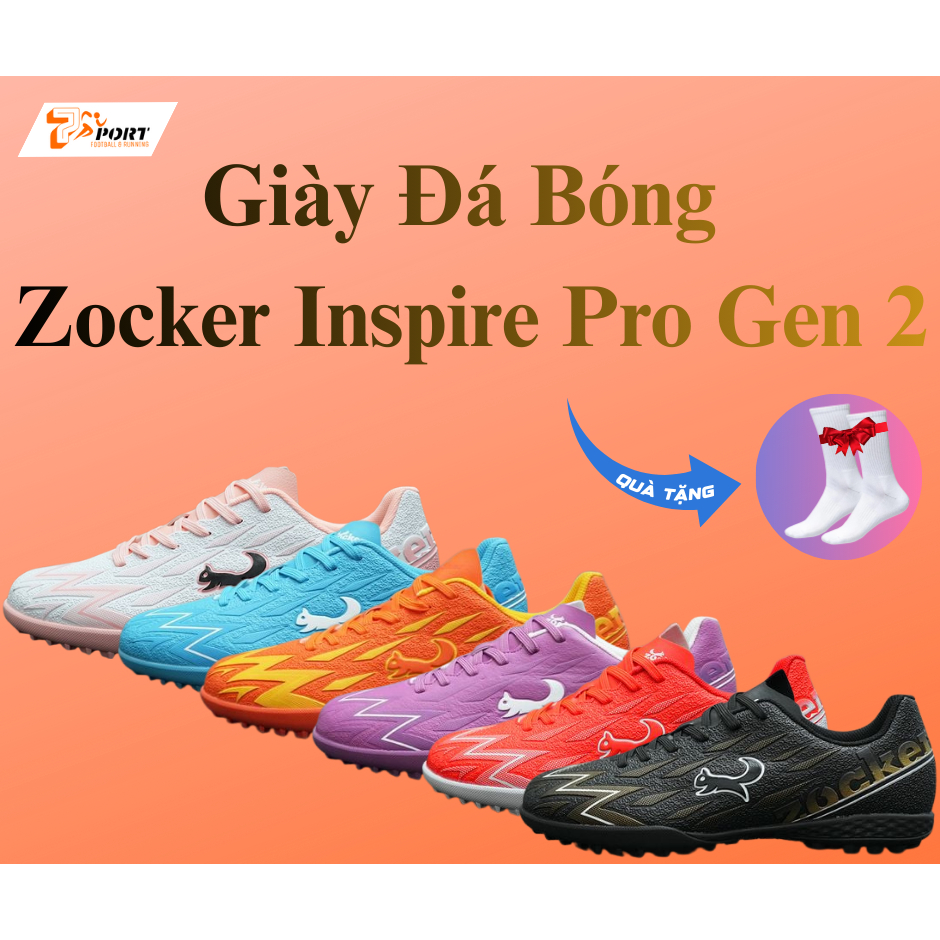 [Chính Hãng] Giày Đá Bóng Zocker Inspire Pro Gen 2 - kèm quà tặng vớ ...