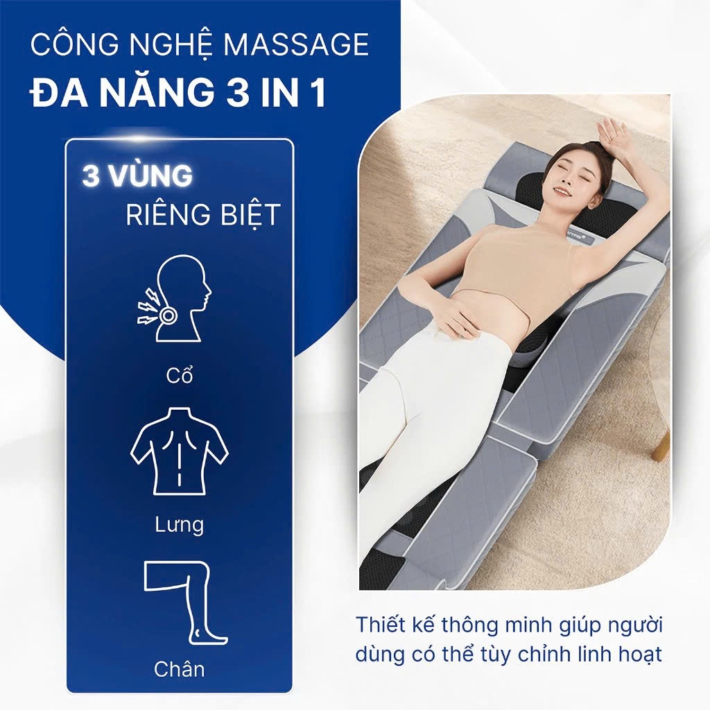 Đệm Massage Toàn Thân Z120 Giảm Đau Lưng, Thư Giãn Cho Người Già, Văn Phòng, Ghế Nệm Mát Xa Hồng Ngoại Bi Xoay Gập Gọn