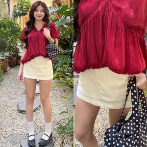 Chân váy miniskirt HYE kaki mềm basic form A có lót quần bảo hộ #7790 CV436