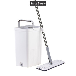 Cây Lau Nhà Tự Vắt Thông Minh D5, Thùng Nhựa ABS Chống Vỡ, Cán Inox Dày, Bông Lau Microfiber Cao Cấp