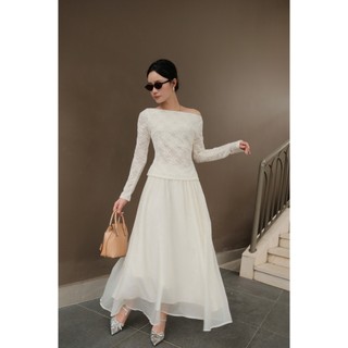 [Võ Hà Linh x MIO LADY] Chân Váy Voan Tơ Dáng Dài May 3 Lớp – Thanh Lịch, Nữ Tính, Tôn Dáng Miolady CV002