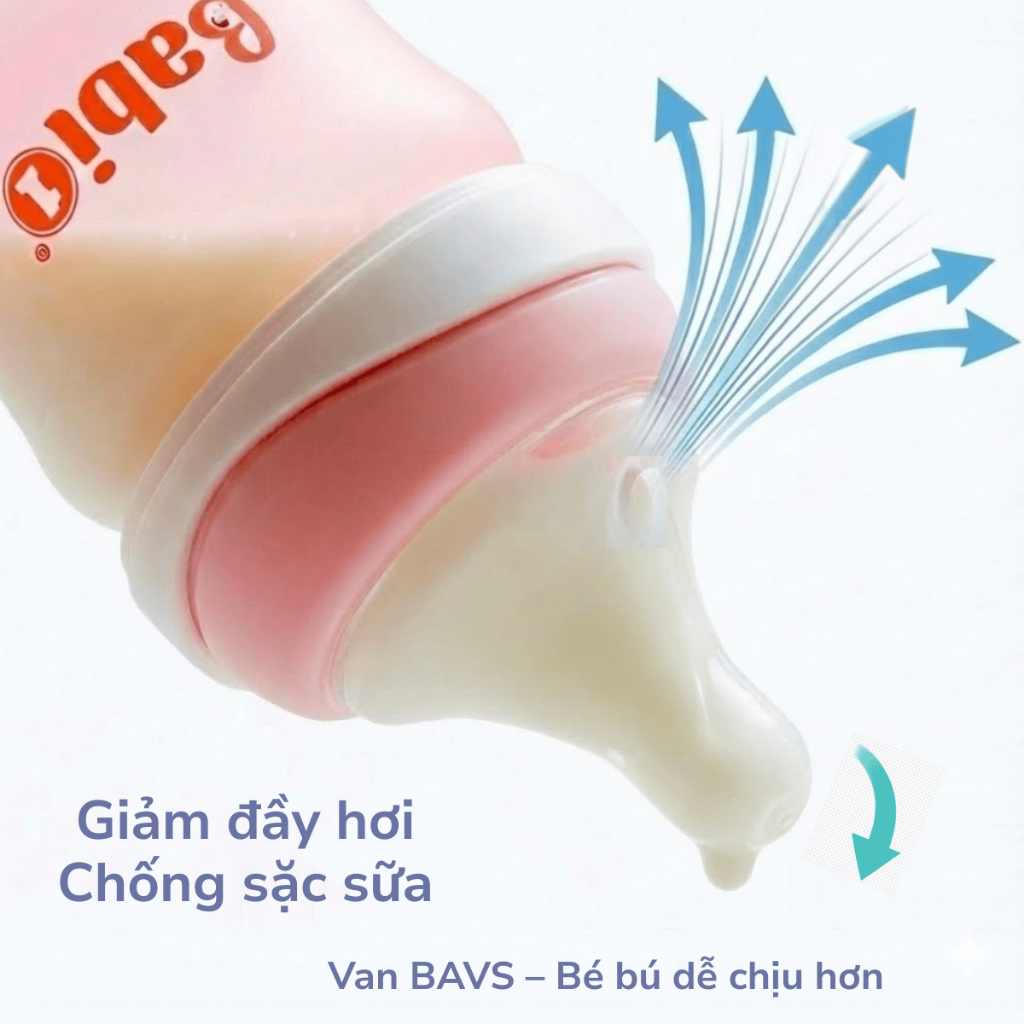 Bình Sữa Sơ Sinh Babi1 60ml Cảm Biến Nhiệt - Thuỷ Tinh Bọc Silicon Chống Vỡ, Núm Ty Mềm Chống Sặc