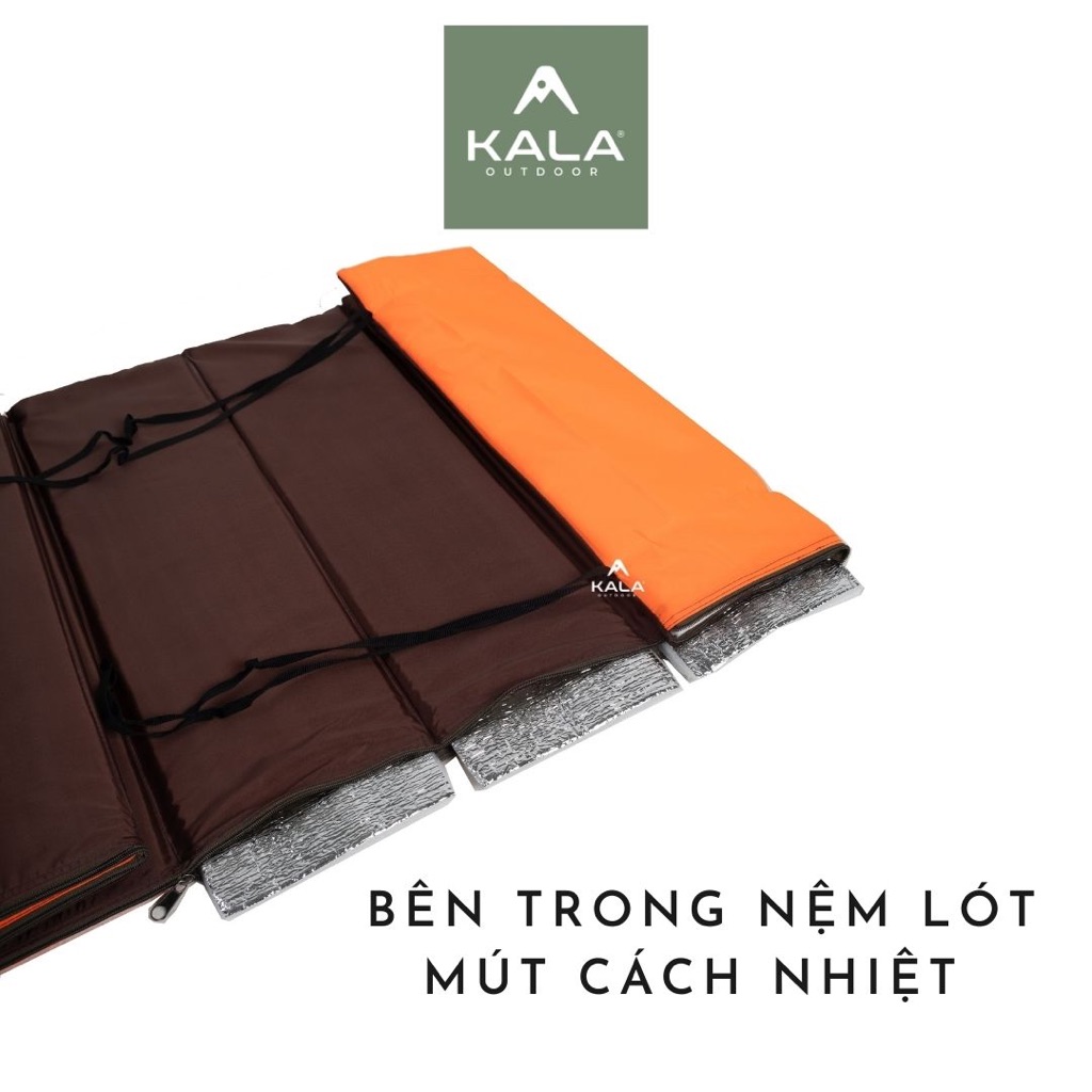 Nệm thảm dã ngoại Kala đôi có túi treo mút cách nhiệt