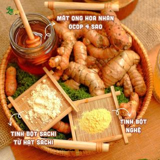 [Combo Nghệ Sachi + Mật Nghệ] Lạc Yên Foods - Nghệ Mật Ong Sachi và Mật Nghệ Chuối Xanh Quà Tặng
