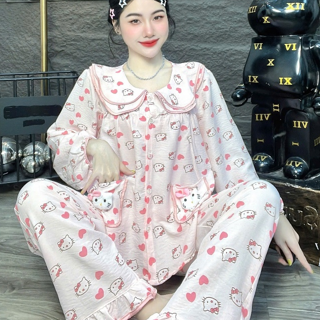 Đồ bộ nữ đồ mặc nhà, đồ ngủ nữ dễ thương, đồ xinh đũi tiểu thư cao cấp nhiều họa tiết hottrend [350]