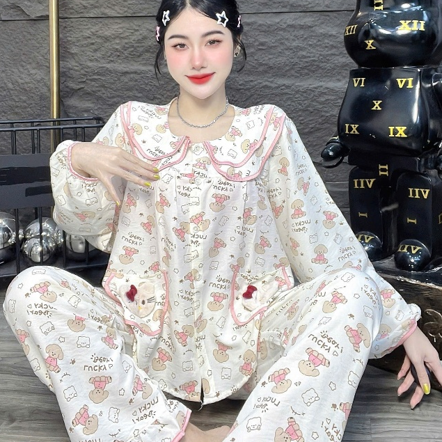 Đồ bộ nữ đồ mặc nhà, đồ ngủ nữ dễ thương, đồ xinh đũi tiểu thư cao cấp nhiều họa tiết hottrend [350]