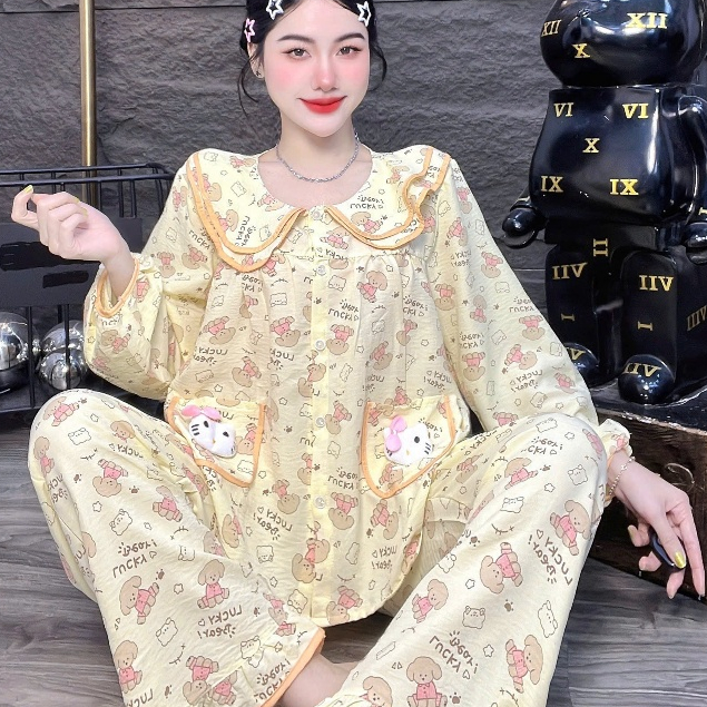 Đồ bộ nữ đồ mặc nhà, đồ ngủ nữ dễ thương, đồ xinh đũi tiểu thư cao cấp nhiều họa tiết hottrend [350]