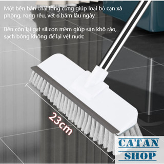 Chổi Chà Sàn Đa Năng Kèm Đầu Gạt Nước Tiện Lợi 2in1 Kéo Dài 1m1 Chà Sạch Các Ngóc Ngách-GD977-ChoiTrang
