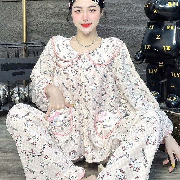 Đồ bộ nữ đồ mặc nhà, đồ ngủ nữ dễ thương, đồ xinh đũi tiểu thư cao cấp nhiều họa tiết hottrend [350]