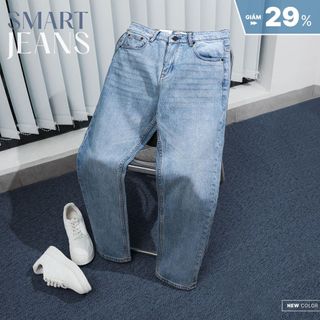 Quần Jeans SMART JEANS TORANO Nam basic regularfit thêu logo ở túi đồng hồ dày dặn siêu bền không phai màu GABJ902
