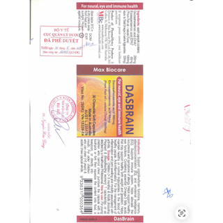 ✅ [Chính Hãng] Viên uống bổ mắt, não bộ Dasbrain (Lọ 30 viên)