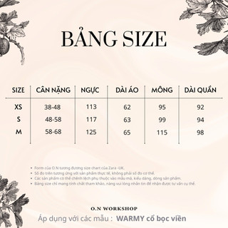 𝗛𝗮̀𝗻𝗴 𝗰𝗵𝗶́𝗻𝗵 𝗵𝗮̃𝗻𝗴 Set Đồ Ngủ mặc nhà nữ Pyjama Warmy form to cổ sen kẻ dạ cao cấp - O.N WORKSHOP