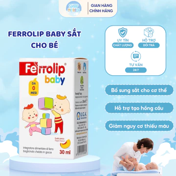 FERROLIP BABY sắt cho bé, sắt hữu cơ dạng siro nhỏ giọt, vị đào, bổ sung sắt tối đa cho bé (lọ 30 ml)