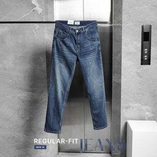 Quần Jeans REGULAR FIT JEANS TORANO basic regularfit thêu logo dễ mặc, dễ phối và co giãn tốt GABJ895