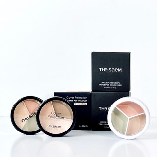 Bảng che khuyết điểm triệt sắc The Saem 3 ô đa năng Cover Perfection Triple Pot Mẫu Thử Duduhouse