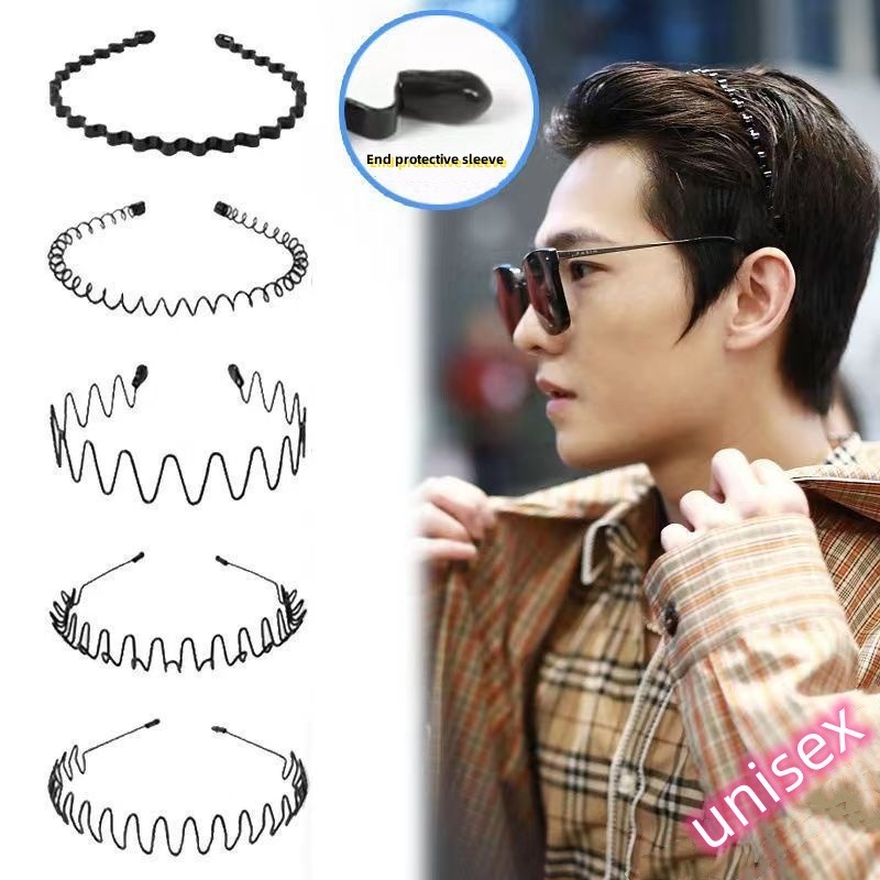 Set 6 Bờm Tóc,Cài Tóc Kim Loại Màu Đen Đơn Giản Với Nhiều Kiểu Dáng Cho Cả Nam Và Nữ Phụ Kiện Tóc