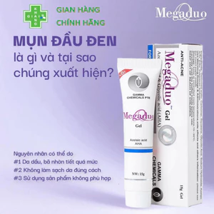 Gel bôi hỗ trợ giảm mụn trứng cá, cải thiện mụn sưng viêm, giảm thâm và dưỡng da Megaduo (Chai 15g)