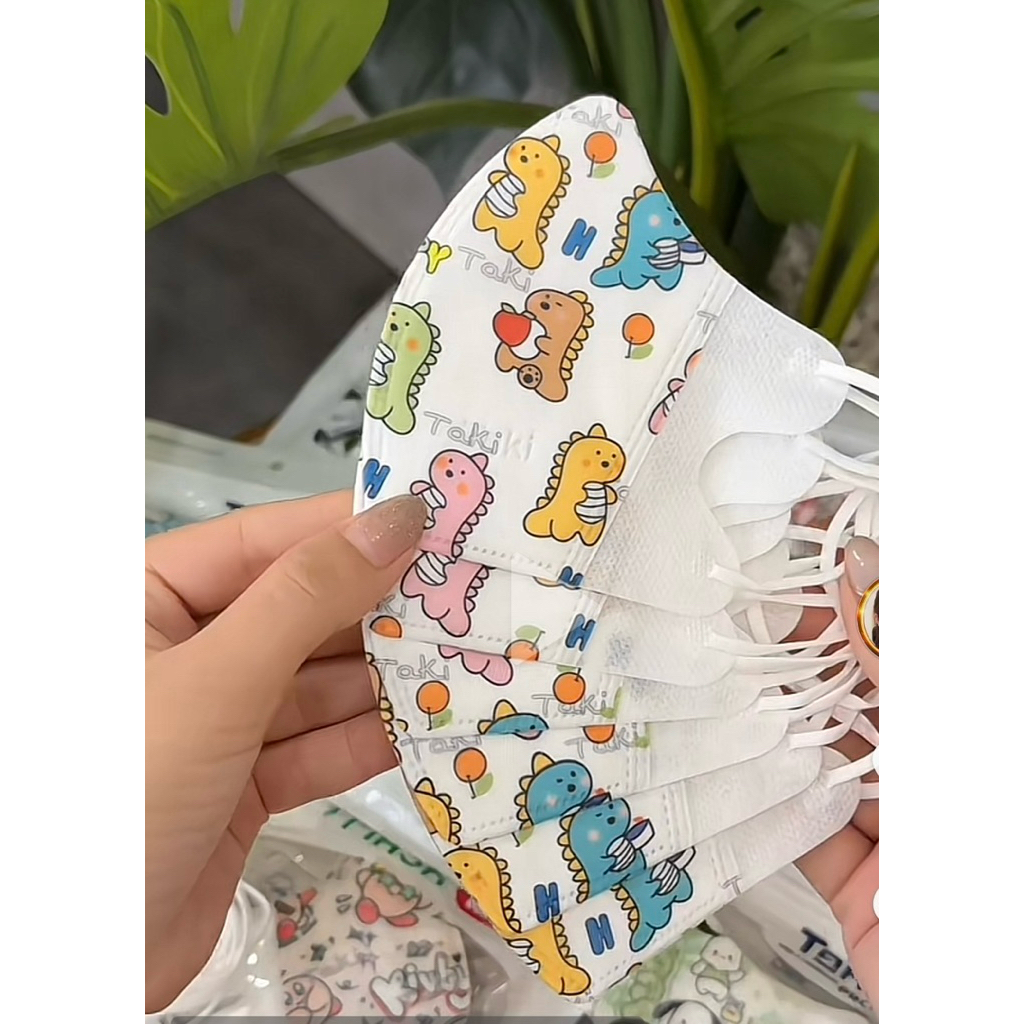 Sét 10 Chiếc khẩu trang 5D Kháng Khuẩn an toàn cho bé sơ sinh từ 0-9 tuổi( có túi zip)