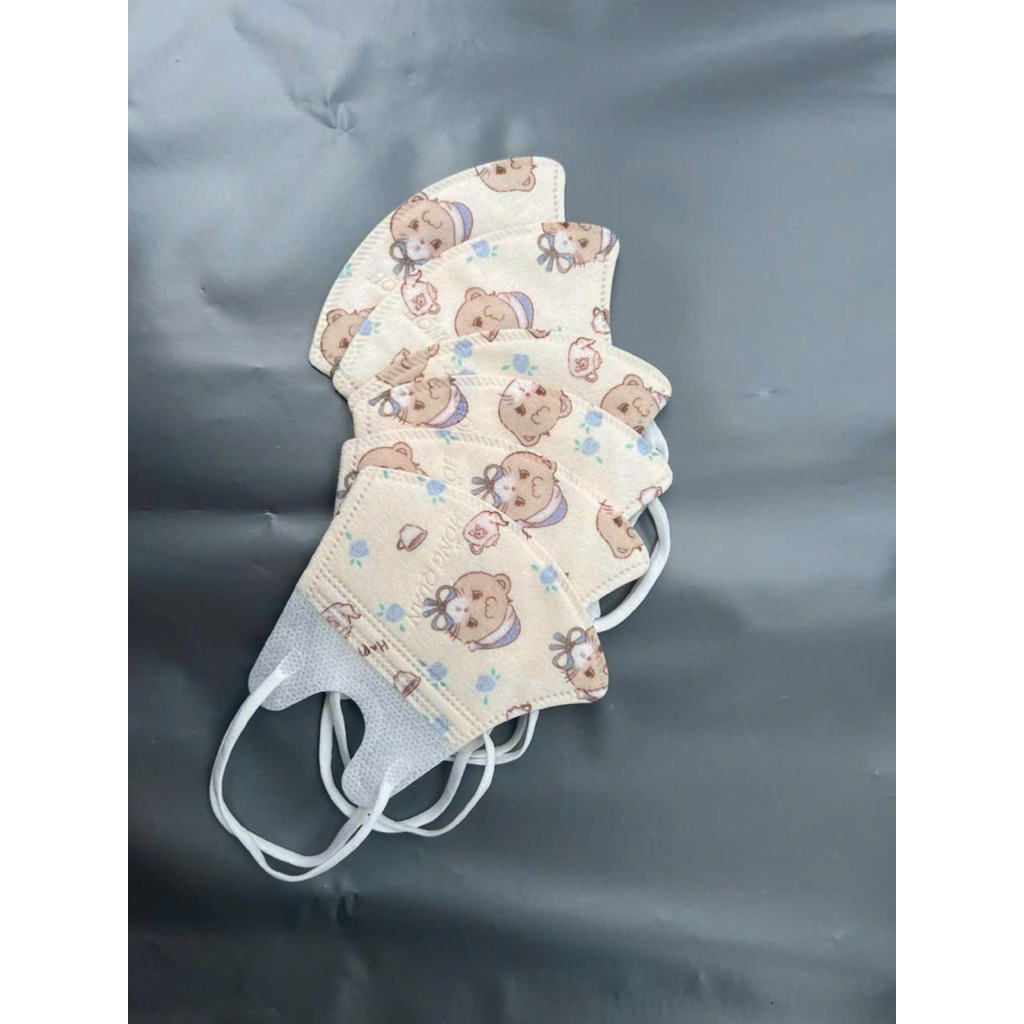 Sét 10 Chiếc khẩu trang 5D Kháng Khuẩn an toàn cho bé sơ sinh từ 0-9 tuổi( có túi zip)