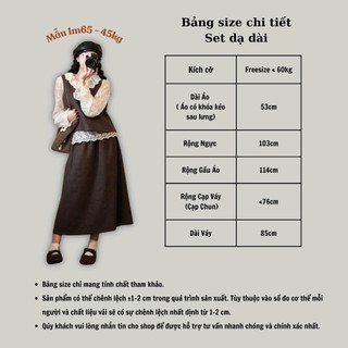 (Ko kèm áo trong) Set Dạ 2 Chi Tiết Áo Gile Có Khóa Kéo Sau Mix Chân Váy Dài Chất Dạ Basic Thanh Lịch Set Dạ Mặc Tết