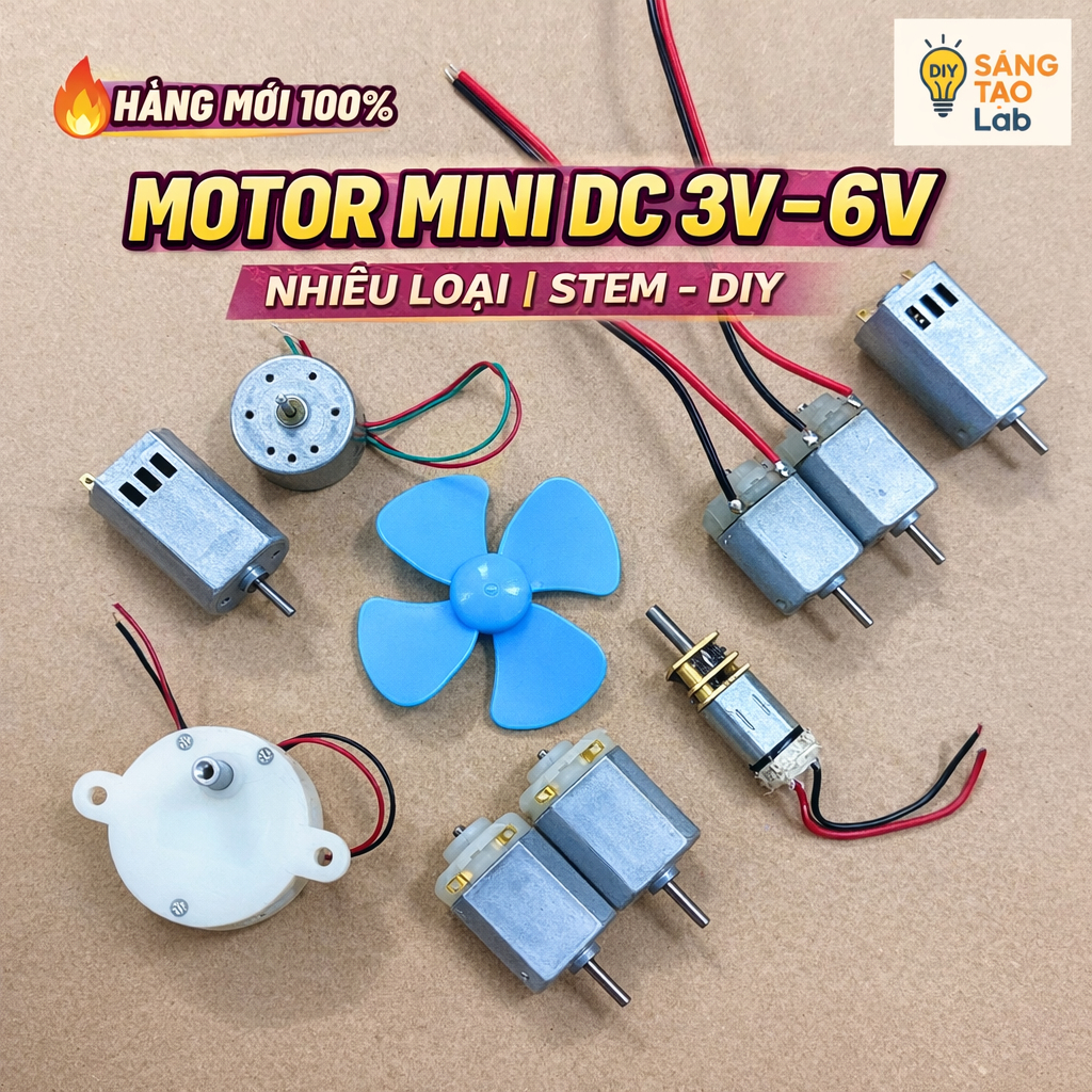 Motor – Động Cơ Mini DC 3V–6V | Nhiều Loại 130 140 180 300 | Linh Kiện ...