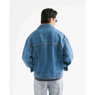 Áo khoác denim nam / Áo khoác jean nhãn vải chính. Form Loose - ROUTINE 10F25DJA007