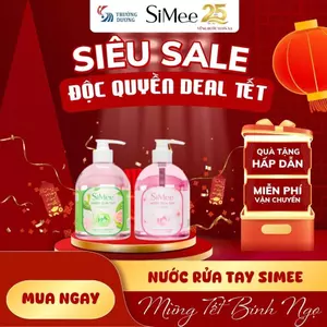 Nước rửa tay SiMee 480ml – Dưỡng ẩm mềm mịn với HA | Hương Hoa Anh Đào / Ổi Trà Xanh🧴