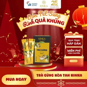 KINKA Trà Gừng Hoà Tan, Hỗ Trợ Giảm Chóng Mặt, Buồn Nôn, Làm Ấm Cơ Thể - 100g, 200g