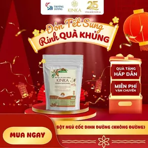 KINKA Bột ngũ cốc dinh dưỡng CÓ ĐƯỜNG (200g) - phù hợp ăn chay, bữa ăn nhẹ
