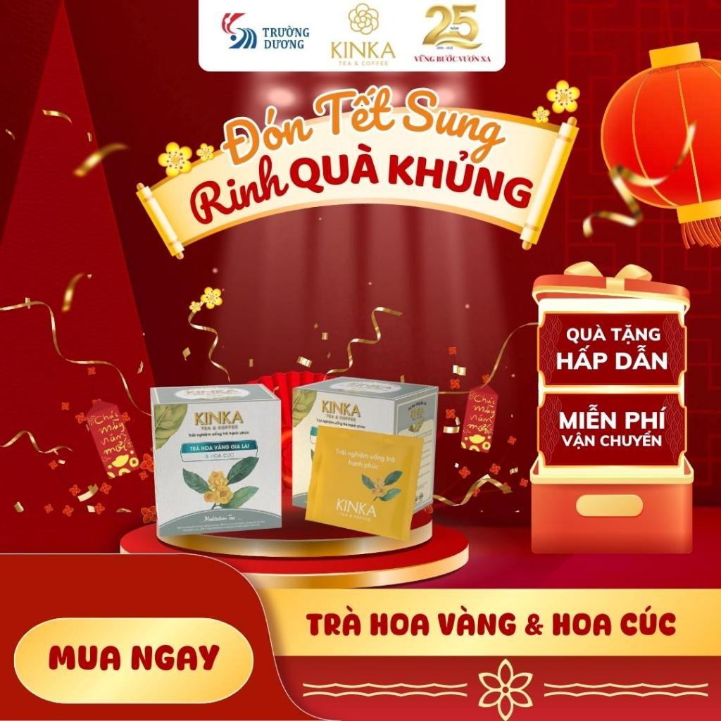 KINKA Trà Hoa Vàng Gia Lai & Hoa Cúc - MEDITATION TEA - Hộp 40g (20 gói x 2g)