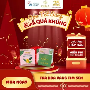 KINKA Trà Hoa Vàng Gia Lai & Tim Sen - Giúp an thần, ngủ ngon, thanh nhiệt | Hộp 20 gói x 2g
