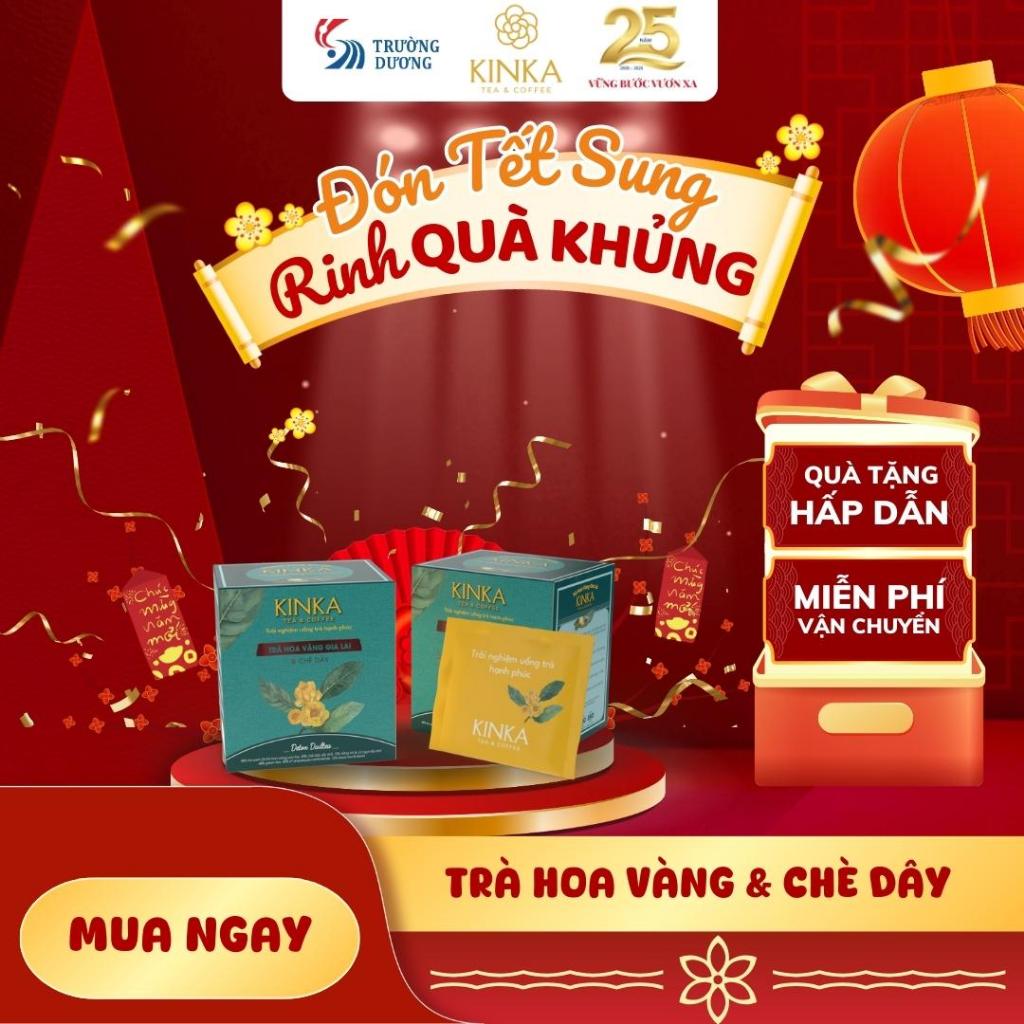 KINKA  - Trà Hoa Vàng Gia Lai & Chè Dây - DAILY DETOX - Hộp 40g (20 gói x 2g)