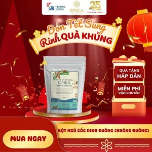 KINKA Bột ngũ cốc dinh dưỡng KHÔNG ĐƯỜNG (200g) - ăn chay, ăn kiêng, bữa sáng tiện lợi