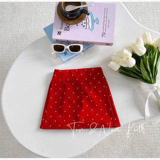 CV17-[tomnaukids]  Chân váy chấm bi chữ A có lót quần size từ 8-35Kg
