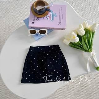CV17-[tomnaukids]  Chân váy chấm bi chữ A có lót quần size từ 8-35Kg