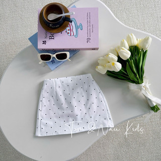 CV17-[tomnaukids]  Chân váy chấm bi chữ A có lót quần size từ 8-35Kg