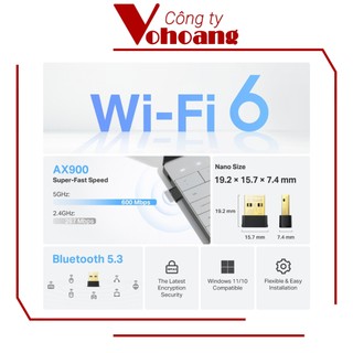 USB Wi-Fi 6 TP-Link Archer TX10UB Nano AX900 & Bluetooth 5.3 Nano