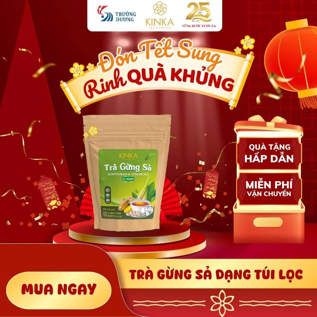 KINKA - Trà Gừng Sả túi lọc - 120g (2g x 60 túi)